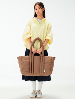 DailyObjects - Brown Puff Oversized Tote Bag (M)