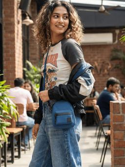 DailyObjects - Lagoon Pivot Dot Sling Bag (M)