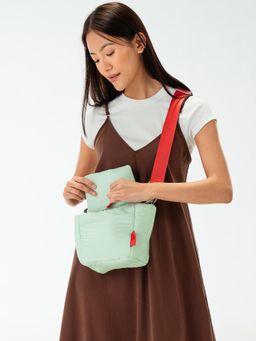 DailyObjects - Mint Puff Bucket Sling Bag With Detachable Strap (M)