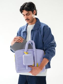 DailyObjects - Periwinkle Puff Laptop Bag (M)