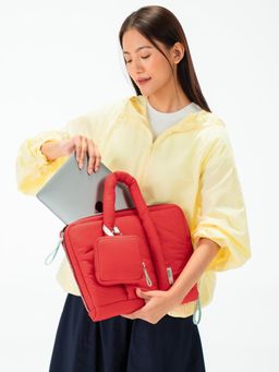 DailyObjects - Red Puff Laptop Bag (M)