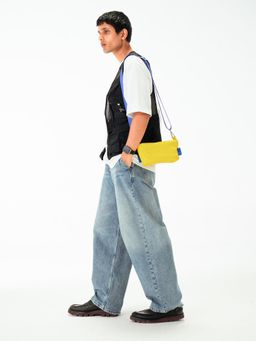 DailyObjects - Yellow Puff Crossbody Sling Bag With Detachable Strap (M)