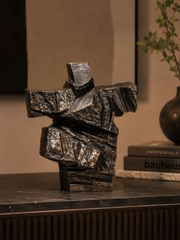 Ashnam - Modern Stone Finish Martial Art Sculpture Figurine for Home/Office Art Decor