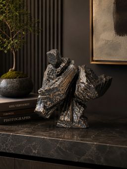 Ashnam - Modern Stone Finish Martial Art Sculpture Figurine for Home/Office Art Decor