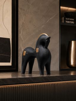 Ashnam - Polyresin Horse Sculpture Showpiece Black