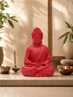 Ashnam - Small Meditating Buddha Red