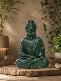 Ashnam - Small Meditating Buddha Green