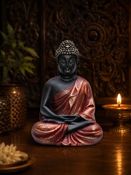 Ashnam - Small Meditating Buddha Red