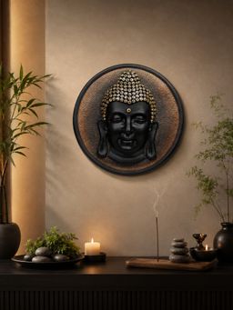 Ashnam - Meditative Buddha Head Black