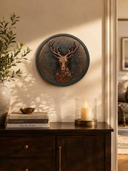 Ashnam - Deer Head Decorative Wall Art Brown