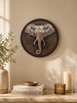 Ashnam - Elephant Head Wall Art Multicolor