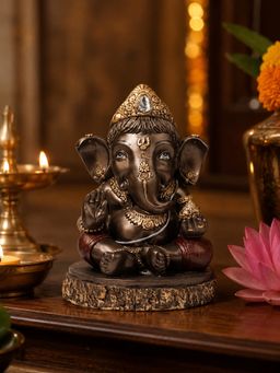 Ashnam - Baal Ganesha Showpiece Bronze Brown