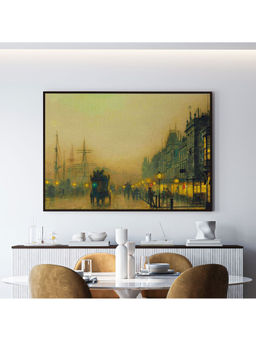 ARTCREST - Frame Reekie Glasgow Large Painting Black Box Framed Wall Art