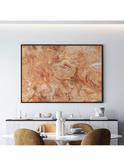 ARTCREST - Ginger Malt Abstract Large Painting Black Box Framed Wall Art