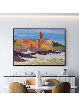 ARTCREST - In Genoa Large Painting Black Box Framed Wall Art
