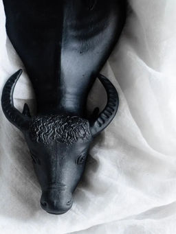 Amalfiee Ceramics - Handmade Terracotta Small Bull Sculpture