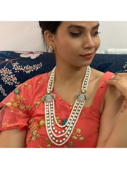 Sri Jagdamba Pearls - Baldar 5 Line Pearl Necklace Set