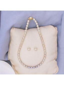 Sri Jagdamba Pearls - Baani 1 Line Pearl Necklace Set