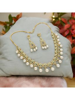 Sri Jagdamba Pearls - Pearls Janya 1 Line Pearl White Necklace