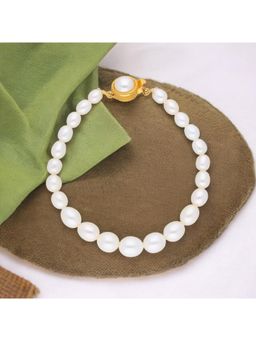 Sri Jagdamba Pearls - White Charm Pearl Bracelet