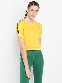 Alcis - Women Solid Yellow Sweatshirt
