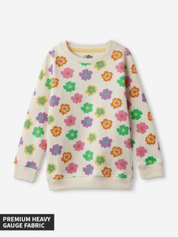 The Souled Store - Off White Printed Regular Fit Sweatshirt