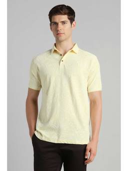 Simon Carter - Men Yellow Printed Polo T-shirt