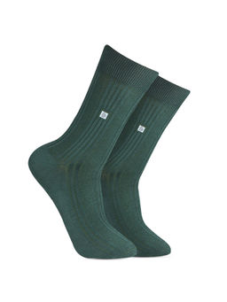 Bonjour - Cosmic Ribbed Formal Socks - Green