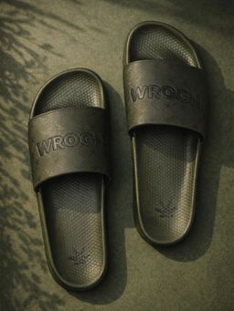 WROGN - Mens Olive Ranger Sliders