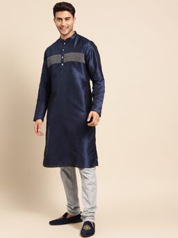 KISAH - Cotton Silk Blue Kurta
