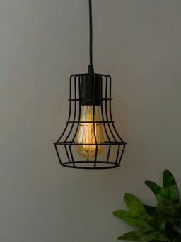 Homesake - Black Metal Crown Hanging Light Pendant