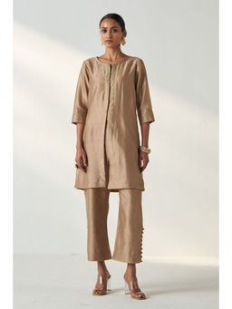 STUDIO BAGECHAA - Uma Beige Kurta with Pant (Set of 2)
