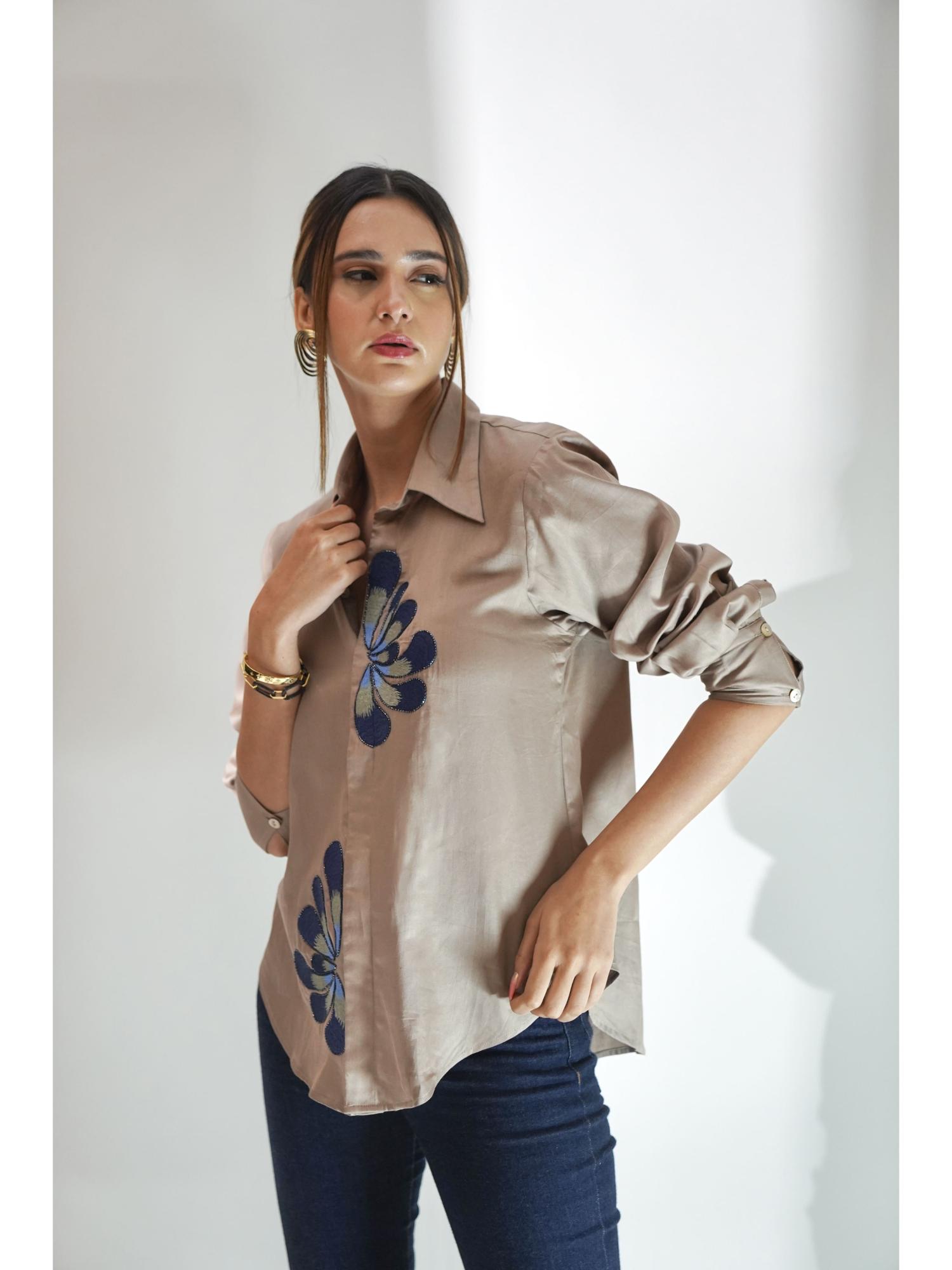 amoh Bloom Beige Shirt-picture-17