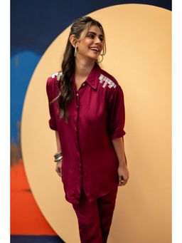 Amoh - Vesper Maroon Shirt