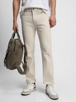 Dennis Lingo - Men Off White Solid Jeans