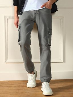 Dennis Lingo - Men Grey Solid Jeans