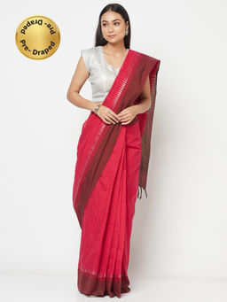 Fabindia - Cotton Woven Stitched Saree Without Blouse