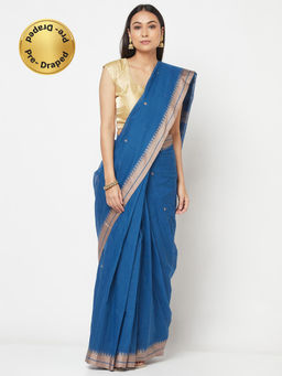 Fabindia - Cotton Woven Stitched Saree Without Blouse