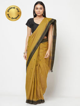 Fabindia - Cotton Woven Stitched Saree Without Blouse