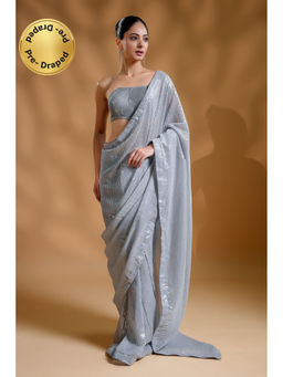 HANDME - Ready To Wear Twinkling Luxe Sequin Saree and Unstitched Blouse