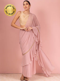 Indya - Light Pink Ready to Wear Saree