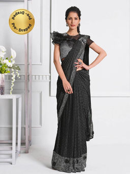 Odette - Pre-Draped Silhouette Saree with Unstitched Blouse