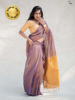 Suta - Gold Linen Ready To Wear Saree