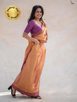 Suta - Gold Tissue Ready To Wear Saree