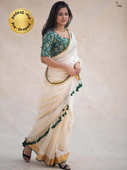 Suta - Gold Mul Ready To Wear Saree