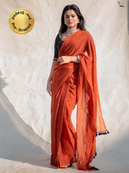 Suta - Rust Mul Ready To Wear Saree