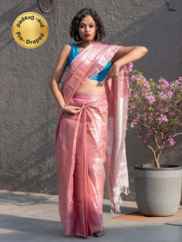 Suta - Pink Linen Ready To Wear Saree