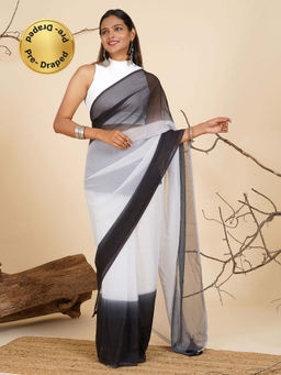 Teejh - Regal Radiance Pre-Draped Saree with Unstitched Blouse