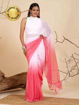 Teejh - Blossom Breeze Pre-Draped Saree with Unstitched Blouse