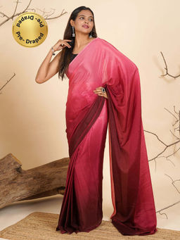 Teejh - Ethereal Orchid Pre-Draped Saree with Unstitched Blouse